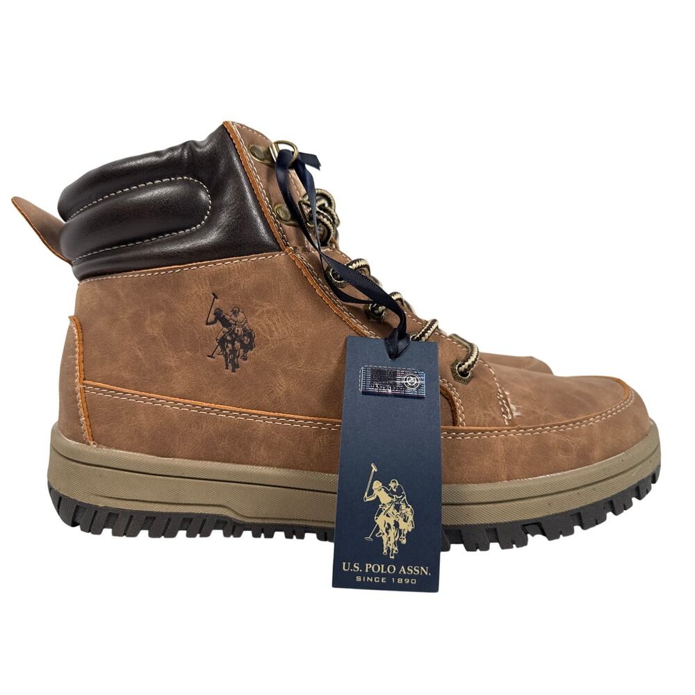 U.S. Polo Assn. Soren Casual Mid Boot Mens 10 M Brown Faux Suede Lined Lace Up